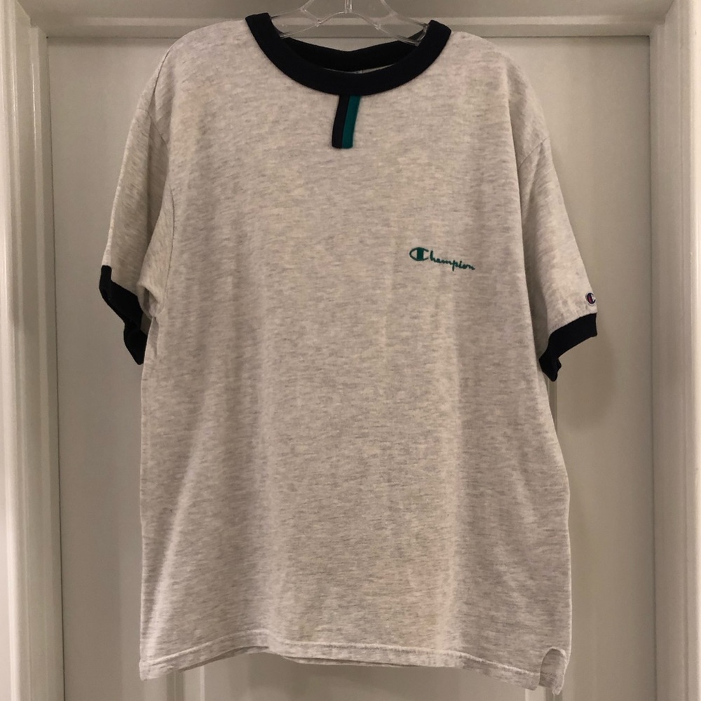 Vintage Champion Logo Tee Shirt Size L